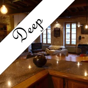 A view of a clean house from the inside with the label of deep on it.